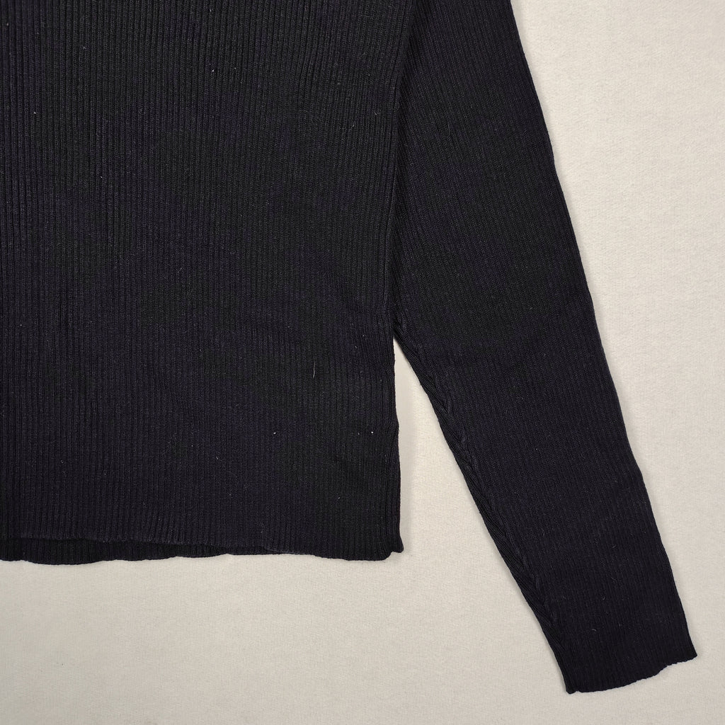 Lauren Ralph Lauren Ribbed Cotton Turtleneck Sweater – Black