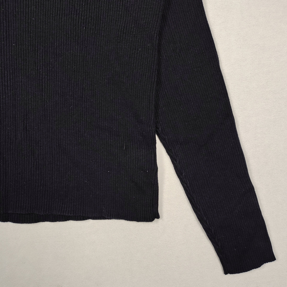 Lauren Ralph Lauren Ribbed Cotton Turtleneck Sweater – Black