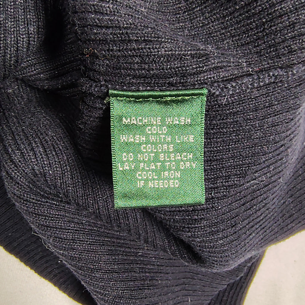Lauren Ralph Lauren Ribbed Cotton Turtleneck Sweater – Black