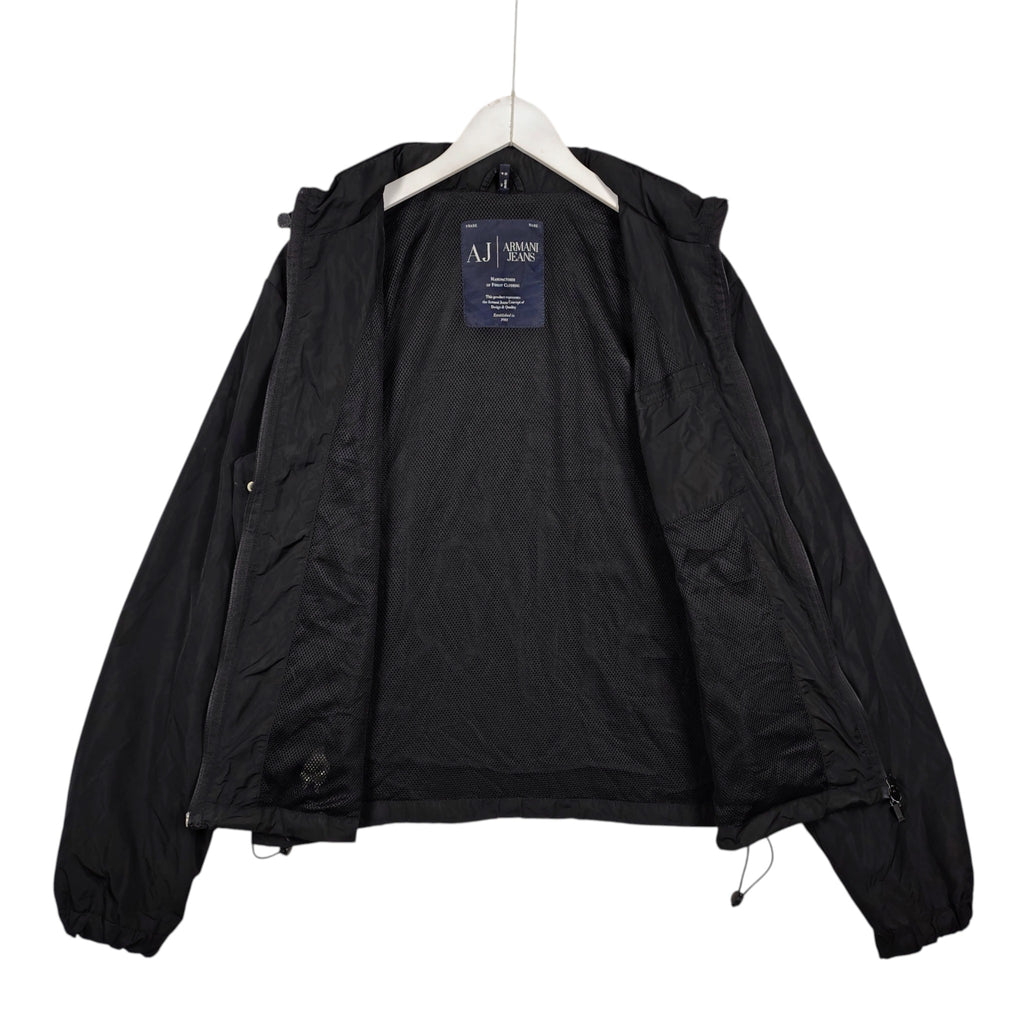 Armani Jeans Black Full-Zip Windbreaker Jacket – Men’s Large / EU 52