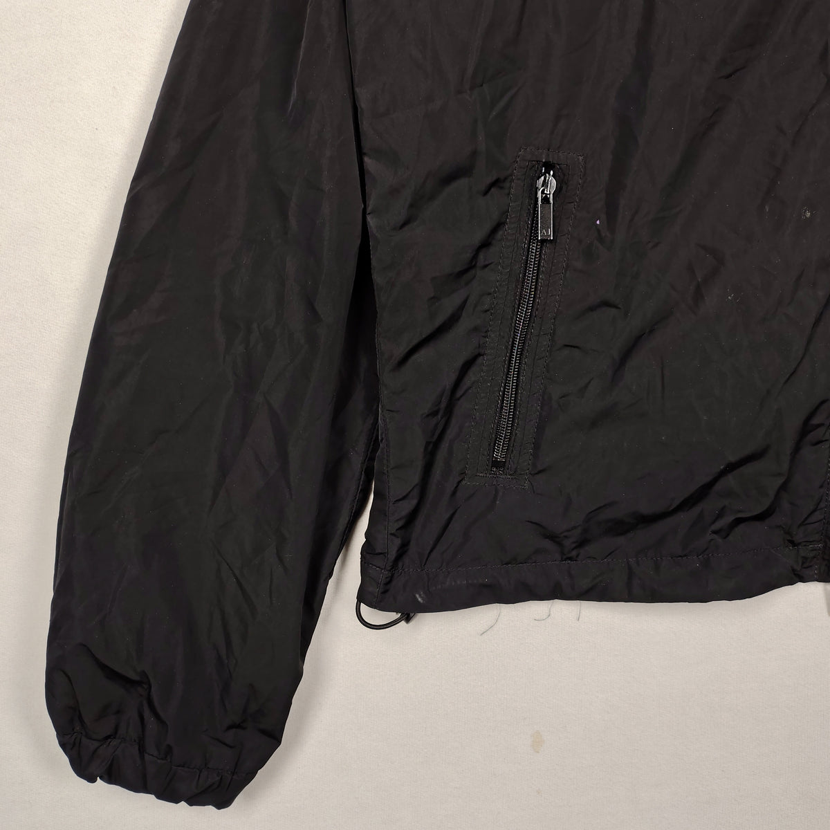 Armani Jeans Black Full-Zip Windbreaker Jacket – Men’s Large / EU 52