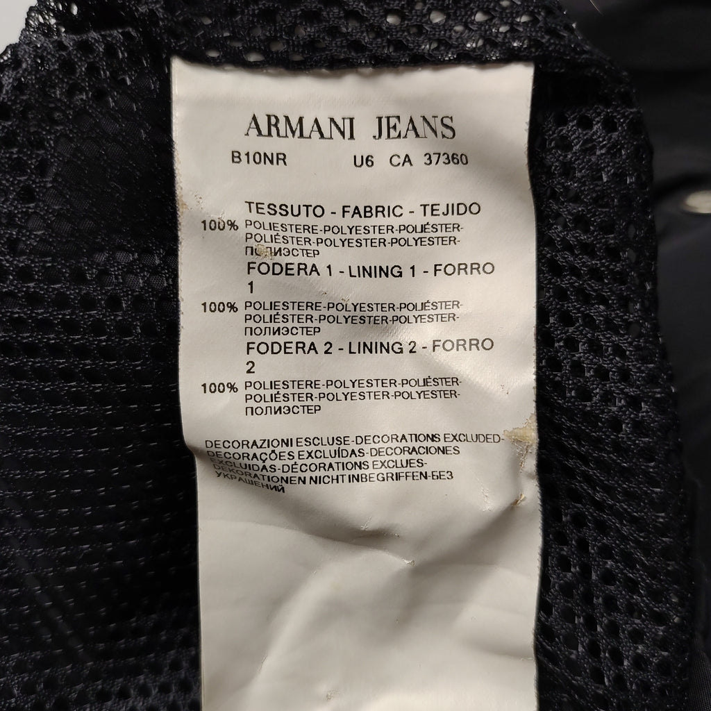 Armani Jeans Black Full-Zip Windbreaker Jacket – Men’s Large / EU 52