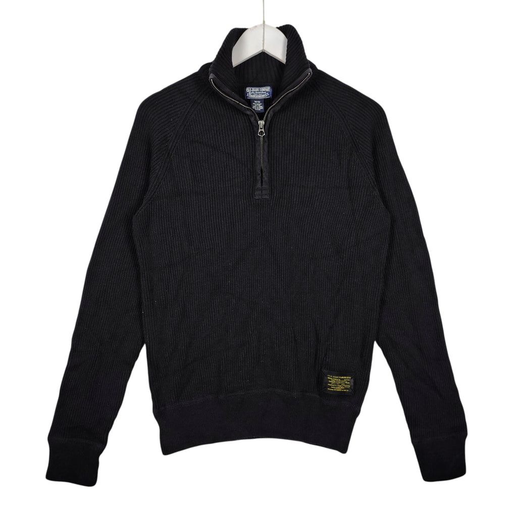 Polo Jeans Company Ralph Lauren Ribbed Quarter-Zip Sweater – Black