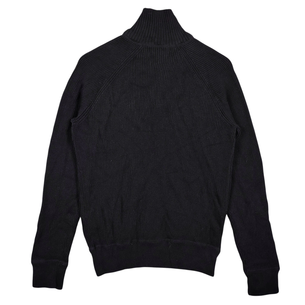 Polo Jeans Company Ralph Lauren Ribbed Quarter-Zip Sweater – Black