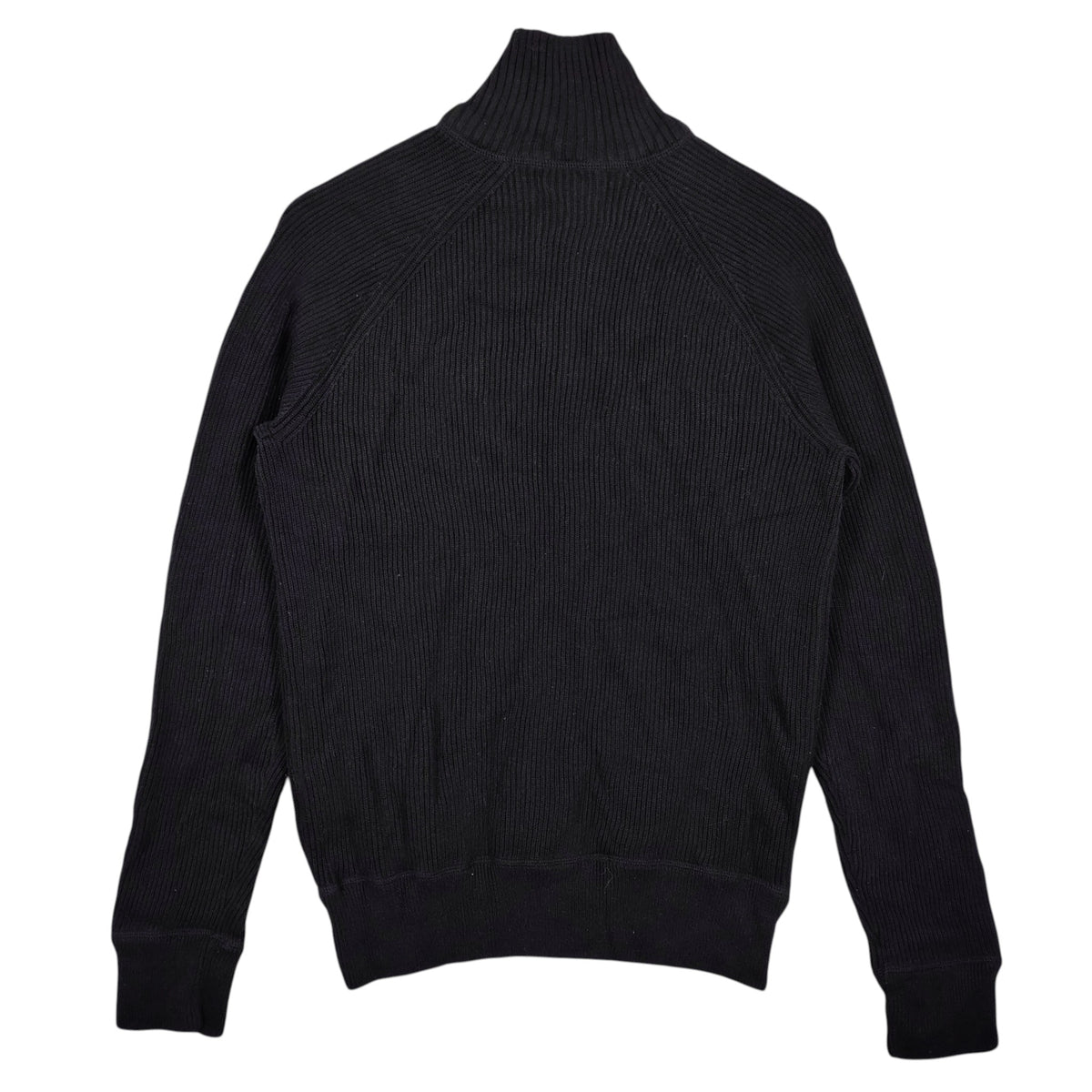 Polo Jeans Company Ralph Lauren Ribbed Quarter-Zip Sweater – Black