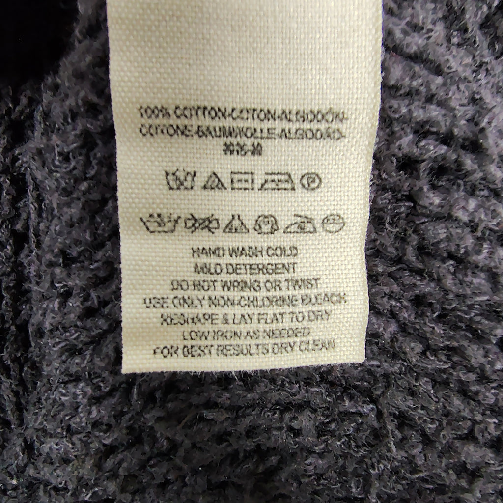 Free People Cable Knit V-Neck Sweater – Charcoal Gray