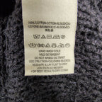 Free People Cable Knit V-Neck Sweater – Charcoal Gray