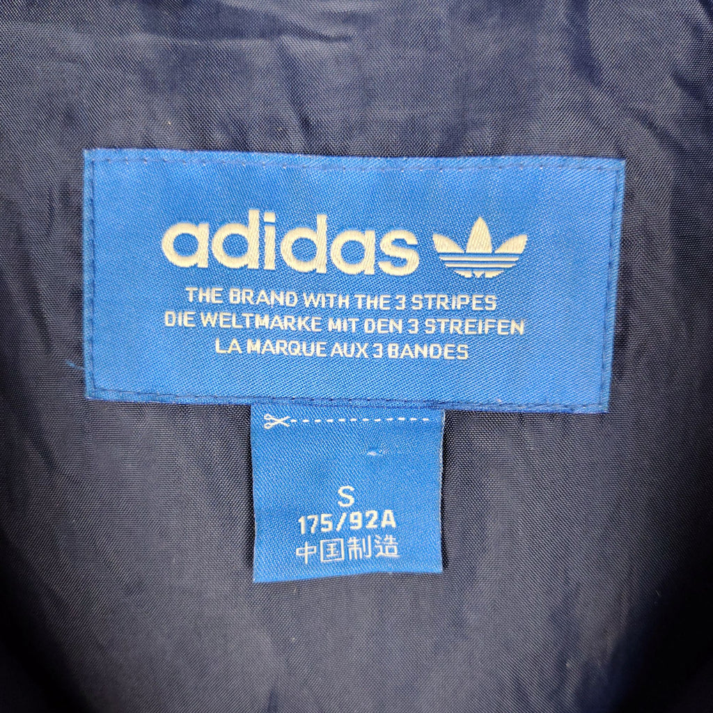 Adidas Originals Navy Hooded Parka with Fur Trim – Small
