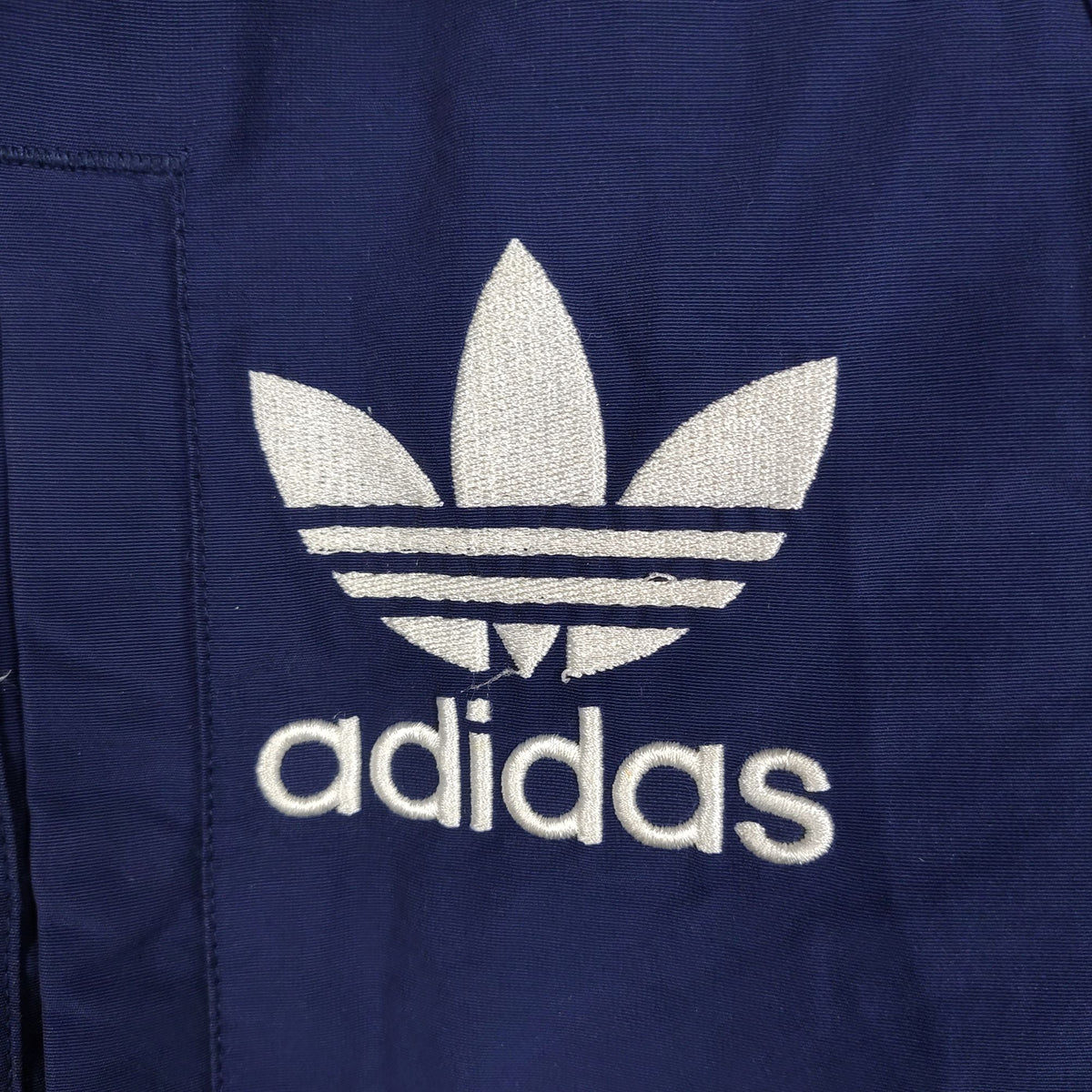 Adidas Originals Navy Hooded Parka with Fur Trim – Small