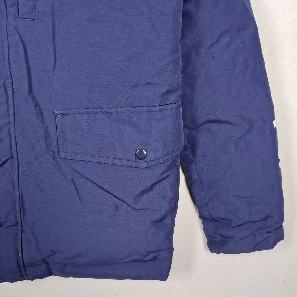Adidas Originals Navy Hooded Parka with Fur Trim – Small