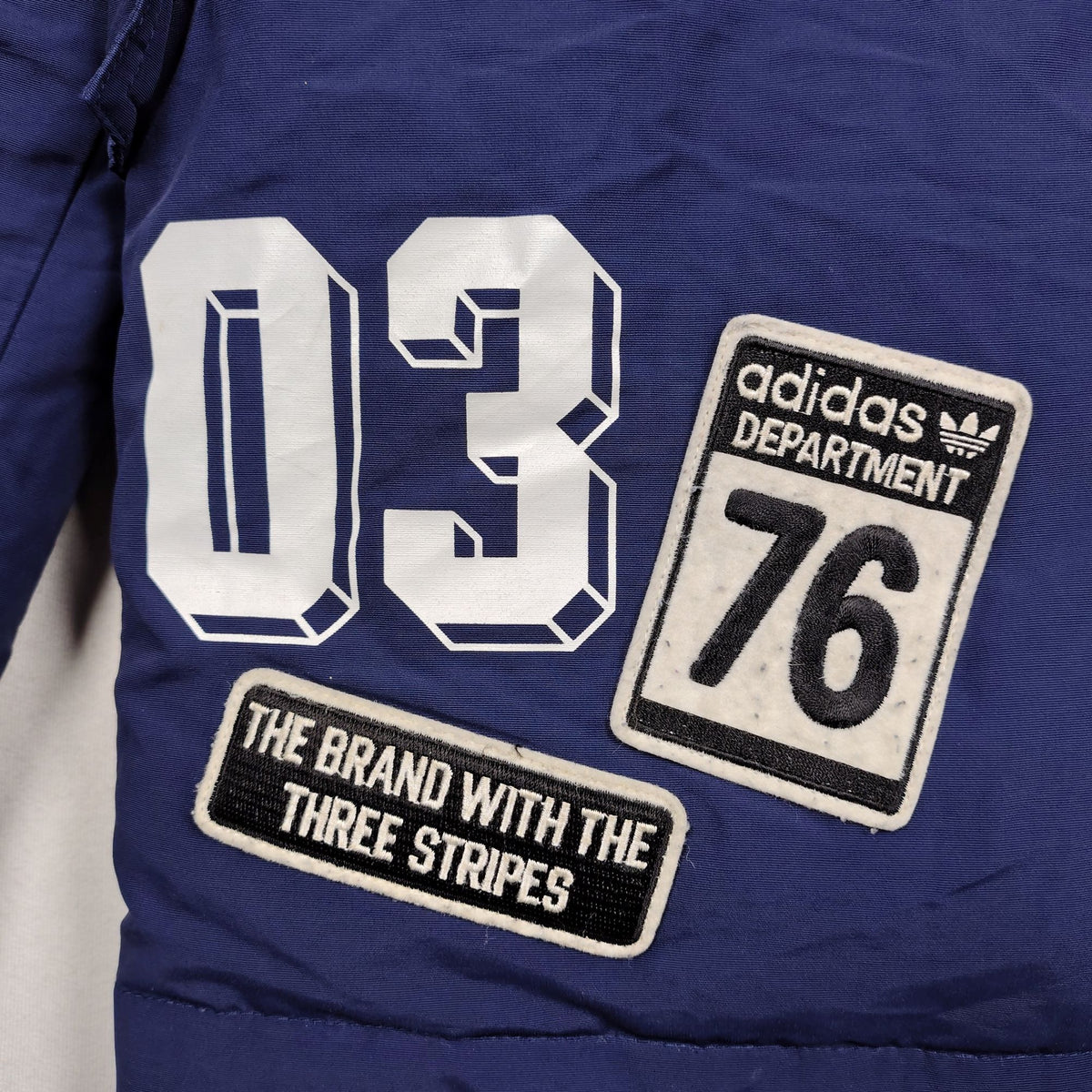 Adidas Originals Navy Hooded Parka with Fur Trim – Small