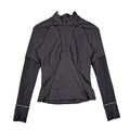 Lululemon Striped Half-Zip Pullover – Black & Gray