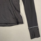 Lululemon Striped Half-Zip Pullover – Black & Gray