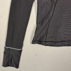 Lululemon Striped Half-Zip Pullover – Black & Gray