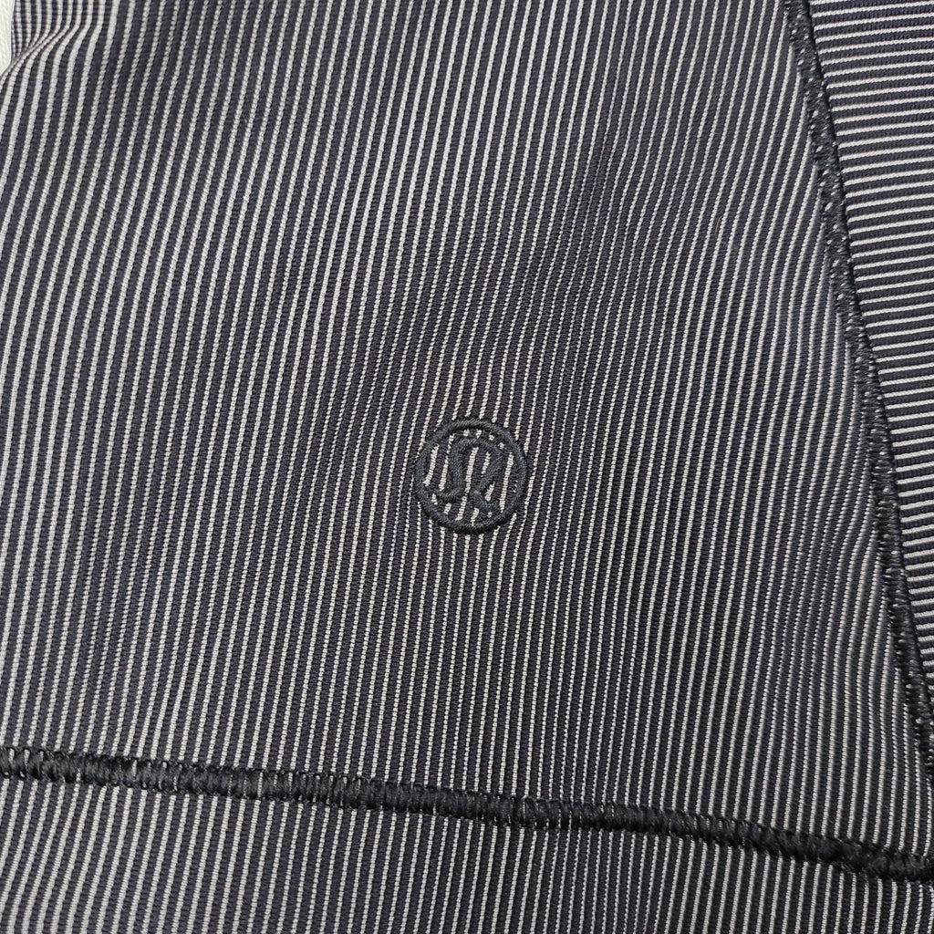 Lululemon Striped Half-Zip Pullover – Black & Gray