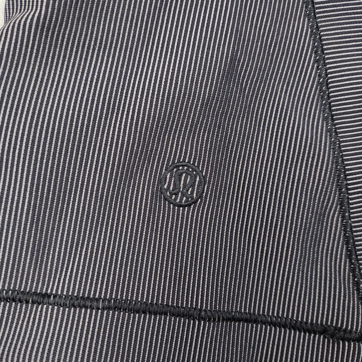 Lululemon Striped Half-Zip Pullover – Black & Gray