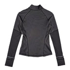 Lululemon Striped Half-Zip Pullover – Black & Gray