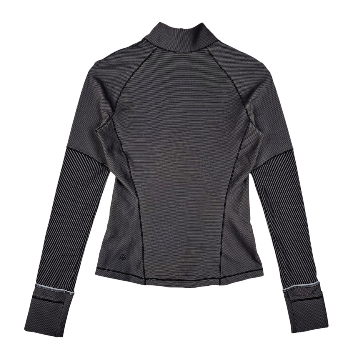 Lululemon Striped Half-Zip Pullover – Black & Gray