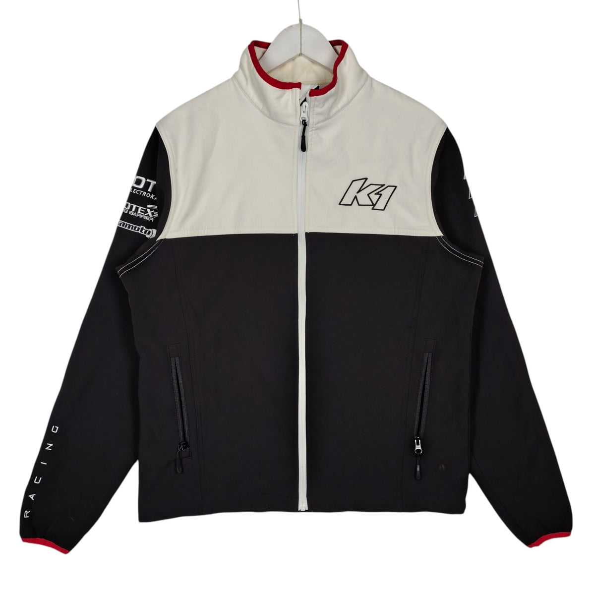 K1 Speed Racing Black & White Softshell Jacket – Men’s Medium