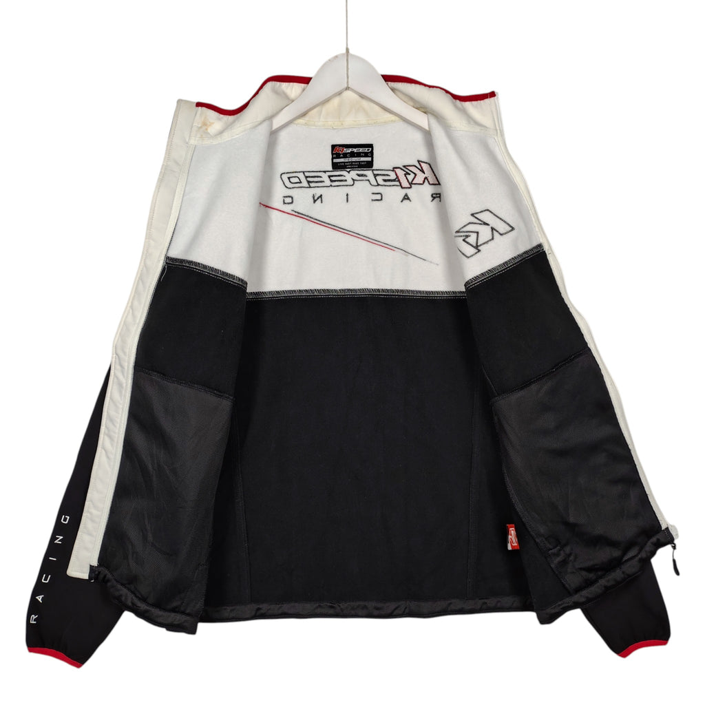 K1 Speed Racing Black & White Softshell Jacket – Men’s Medium