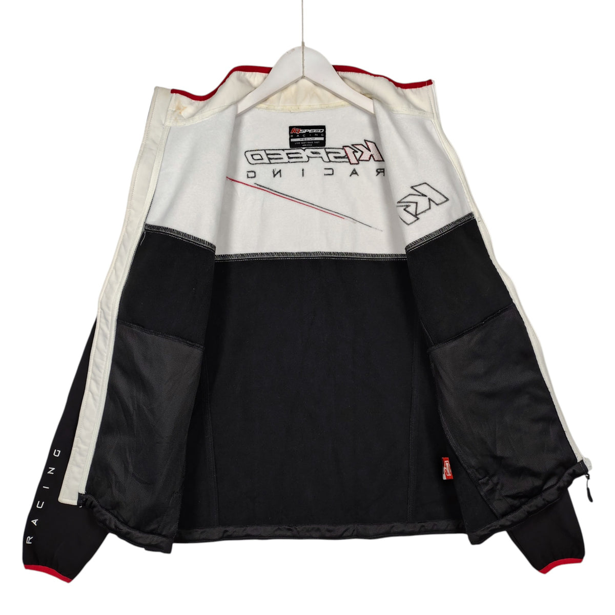 K1 Speed Racing Black & White Softshell Jacket – Men’s Medium