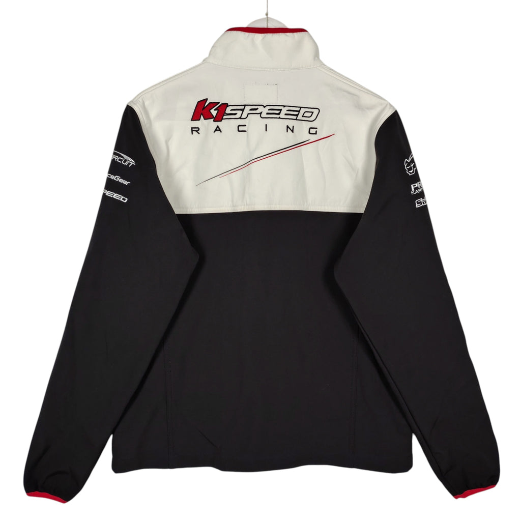 K1 Speed Racing Black & White Softshell Jacket – Men’s Medium