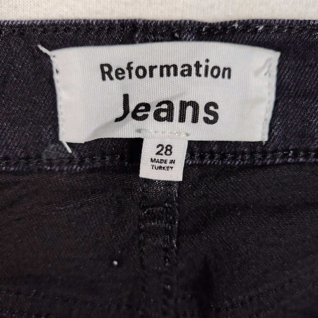 Reformation Black High-Rise Jeans – Size 28