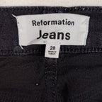 Reformation Black High-Rise Jeans – Size 28