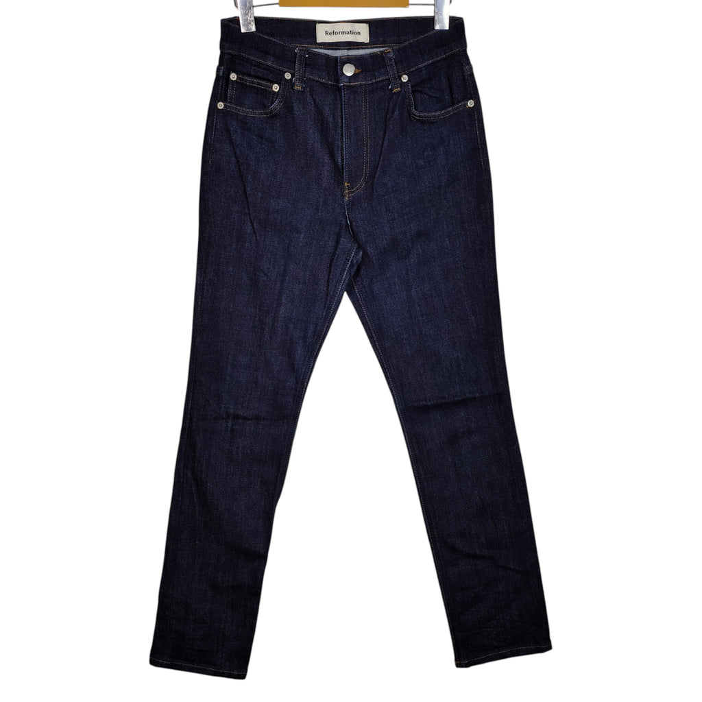 Reformation Petite Hepburn High Skinny Jeans – Hayes Dark Indigo
