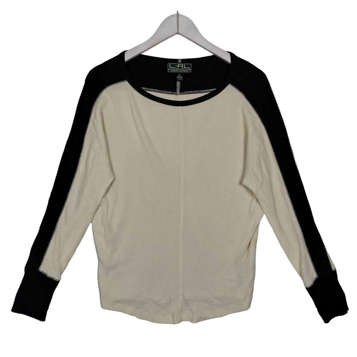 Lauren Ralph Lauren Active Waffle Knit Colorblock Top Women’s Small