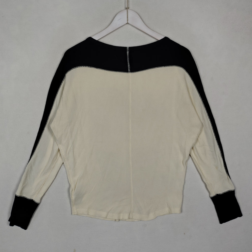 Lauren Ralph Lauren Active Waffle Knit Colorblock Top Women’s Small