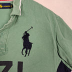 Ralph Lauren NZL Big Pony Polo Shirt – Sage Green & Navy