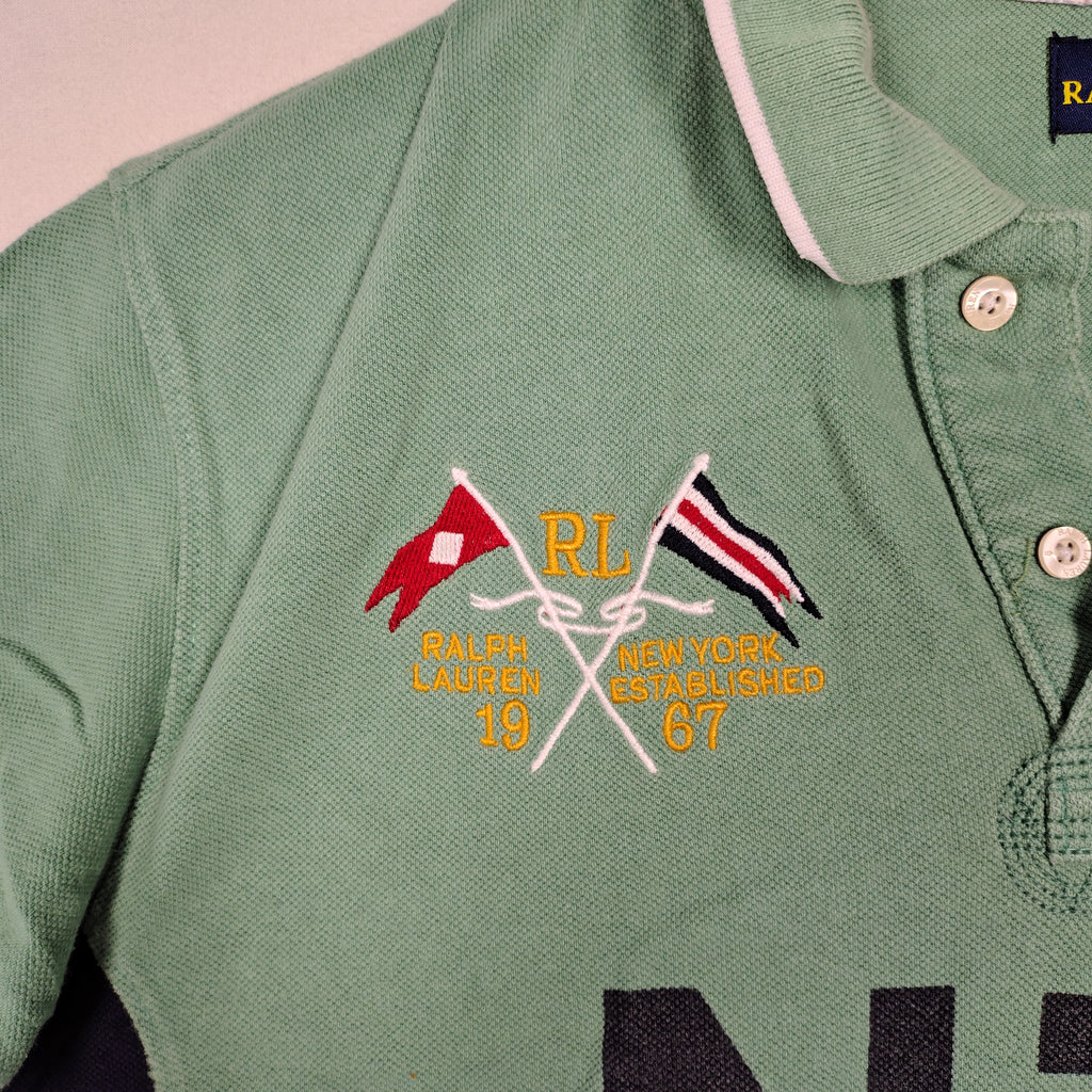 Ralph Lauren NZL Big Pony Polo Shirt – Sage Green & Navy
