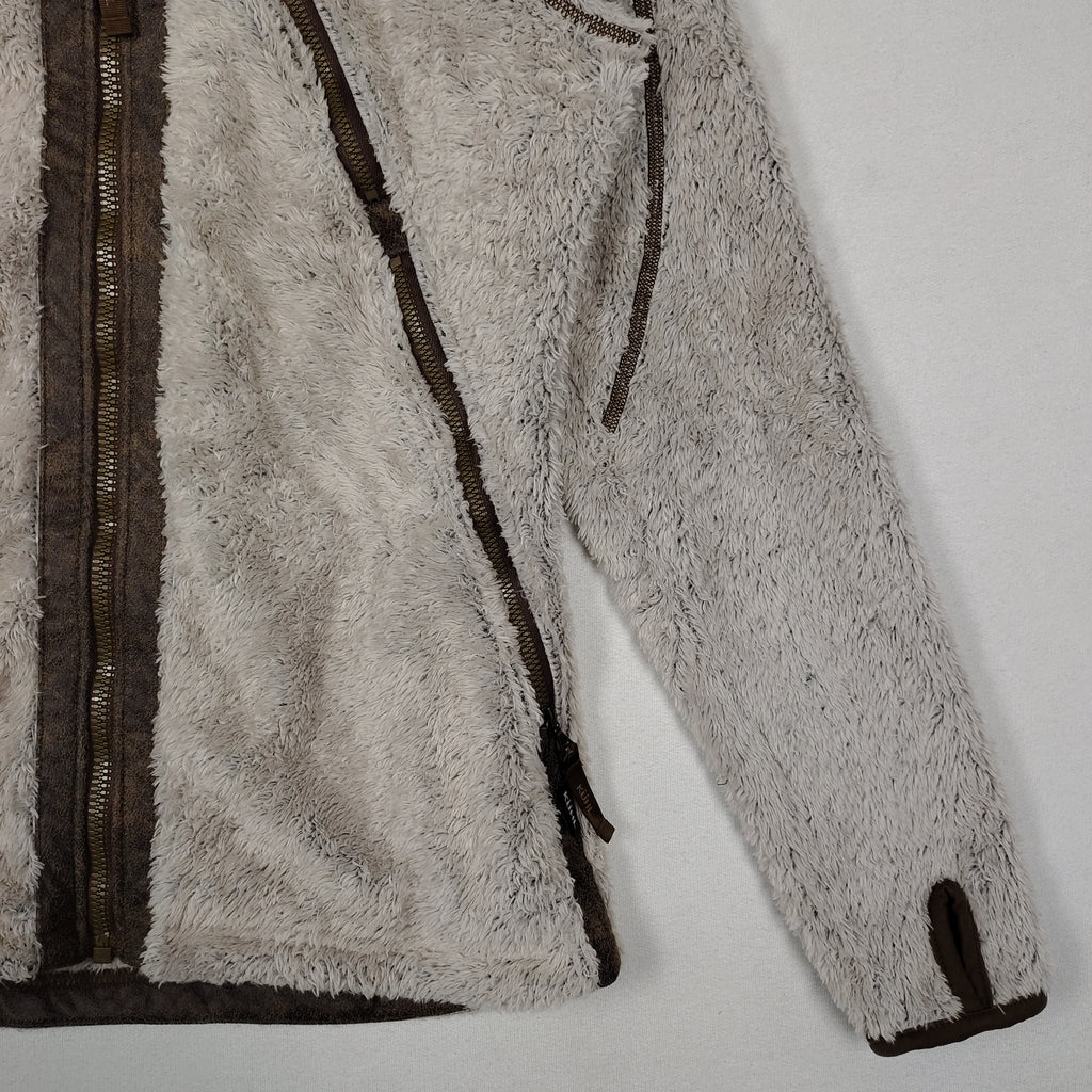KÜHL Flight Hooded Fleece Jacket Women’s XS Gray Brown Full Zip