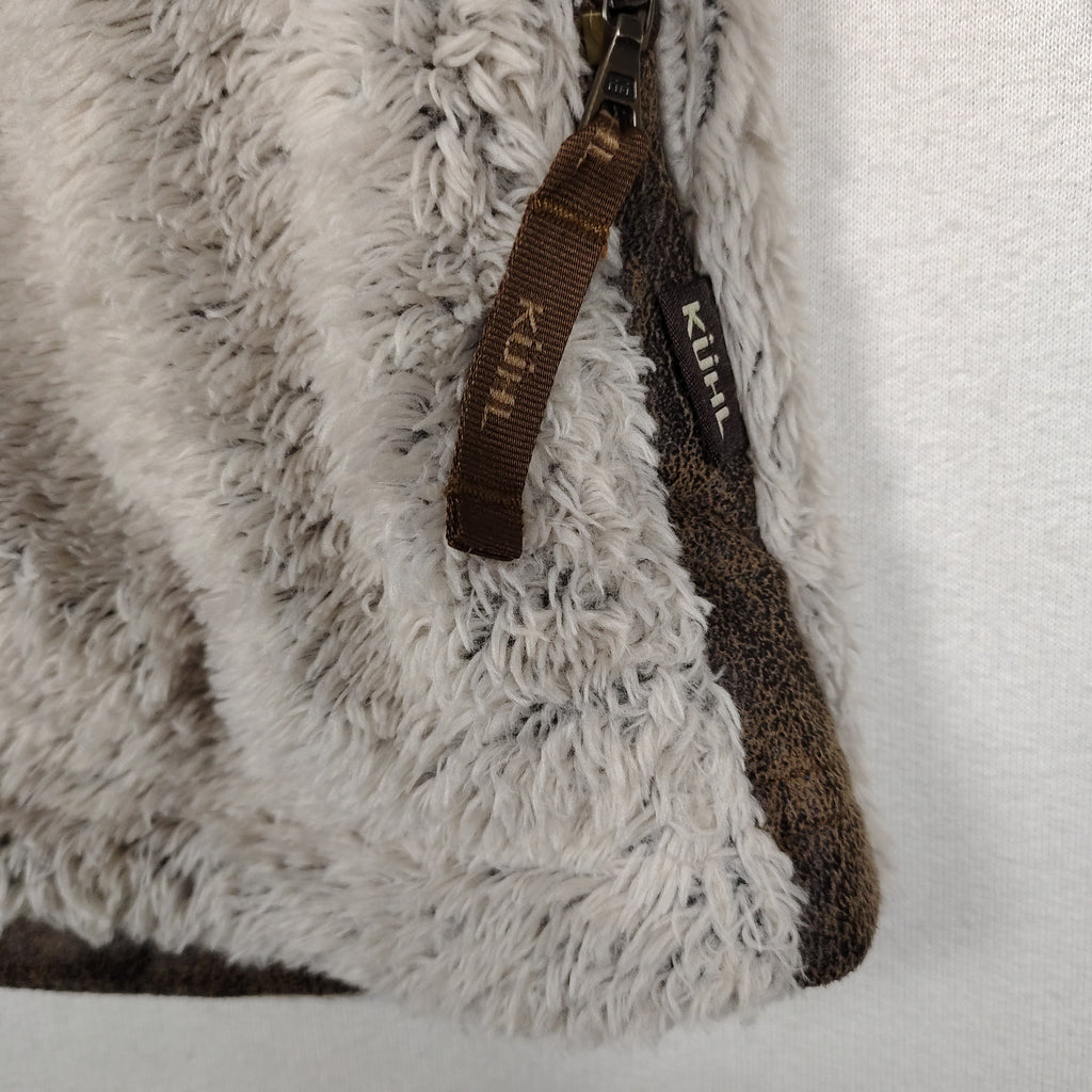 KÜHL Flight Hooded Fleece Jacket Women’s XS Gray Brown Full Zip