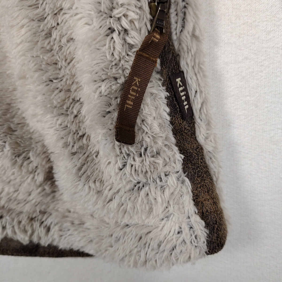 KÜHL Flight Hooded Fleece Jacket Women’s XS Gray Brown Full Zip