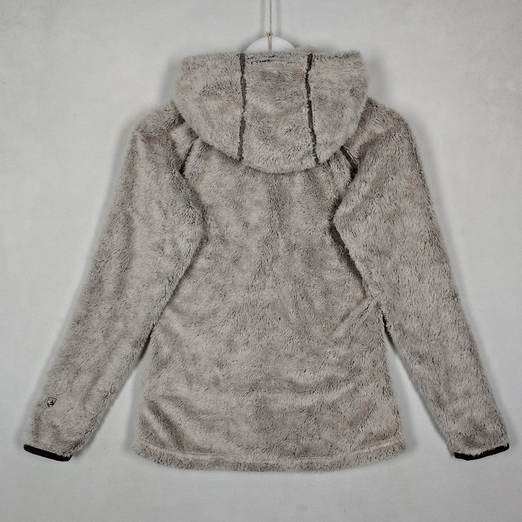 KÜHL Flight Hooded Fleece Jacket Women’s XS Gray Brown Full Zip