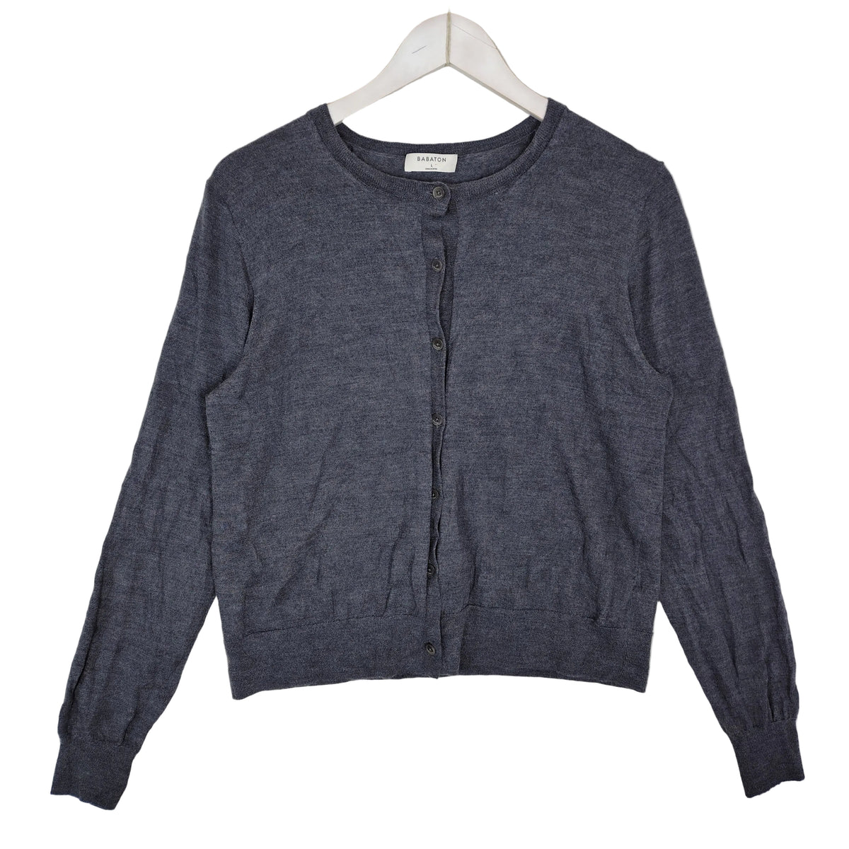Aritzia Babaton Gray Button Front Knit Cardigan Women’s Large