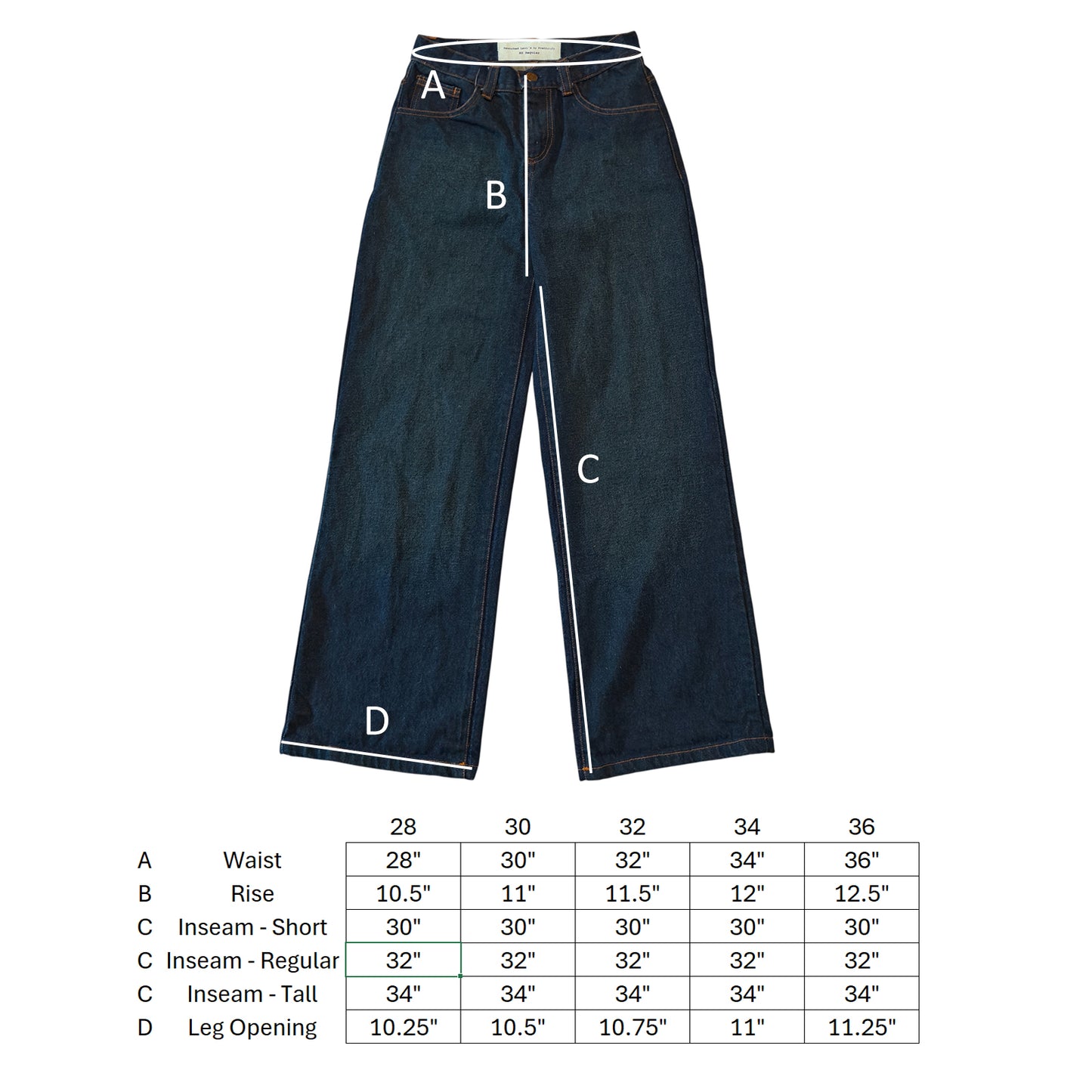 Levi’s Reworked Men's Dark Blue Wide Leg Jeans