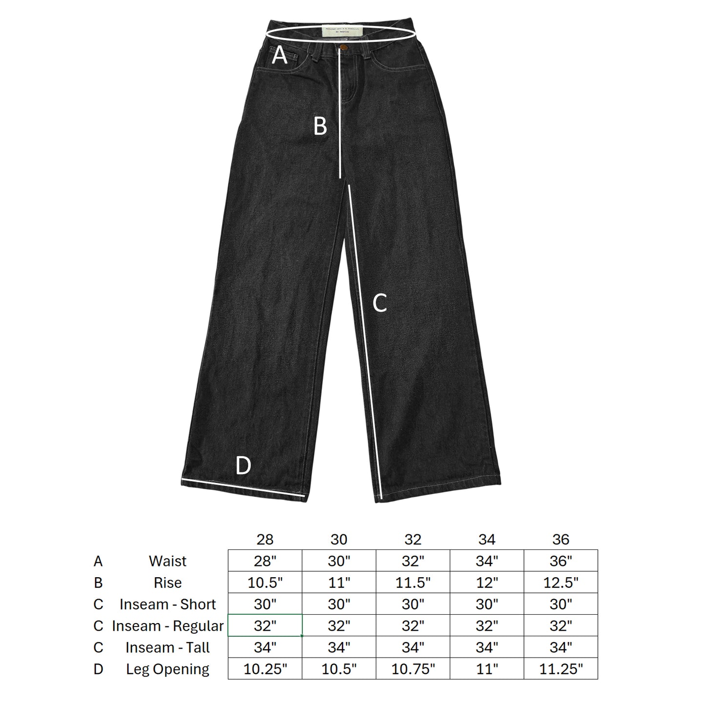 Levi's Reworked Men's Black Wide Leg Jeans
