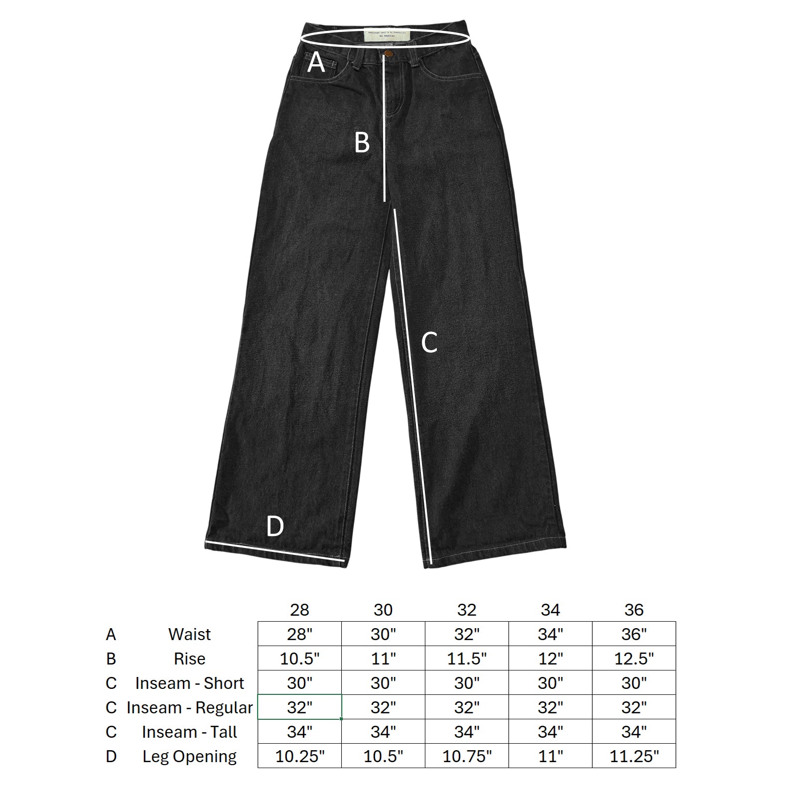 Levi's Reworked Men's Black Wide Leg Jeans