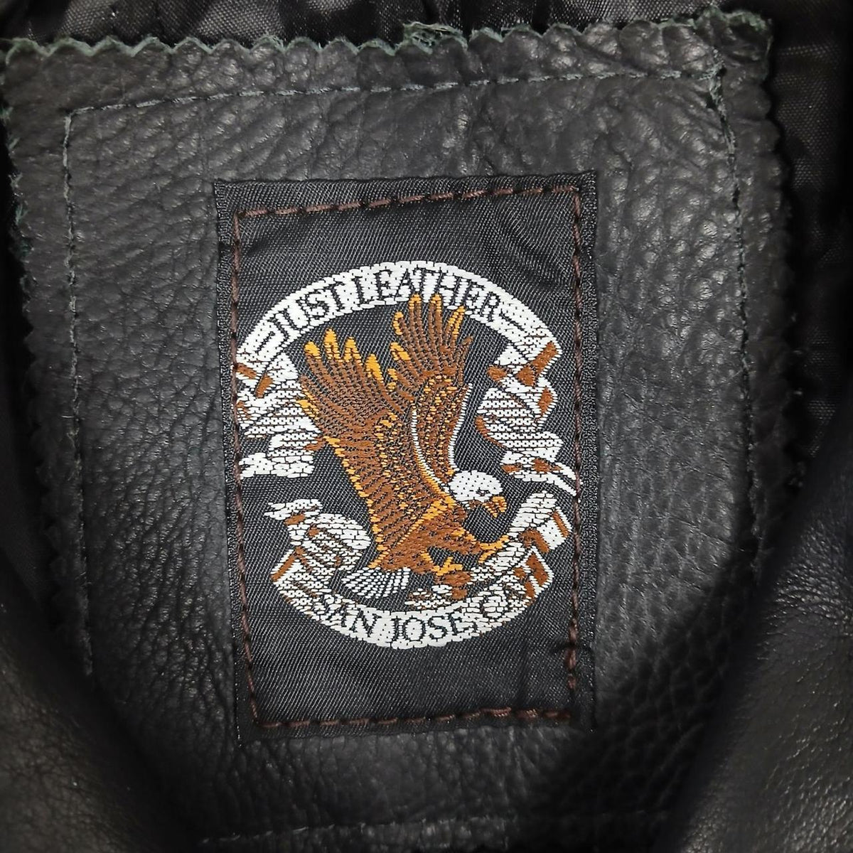 Vintage Just Leather San Jose CAL Leather Biker Jacket