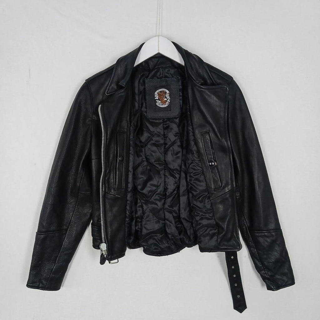 Vintage Just Leather San Jose CAL Leather Biker Jacket