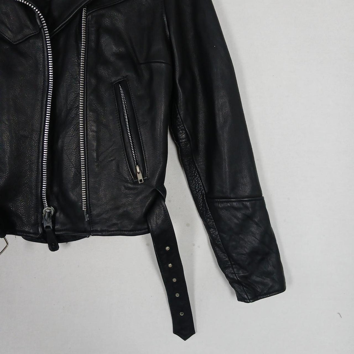 Vintage Just Leather San Jose CAL Leather Biker Jacket