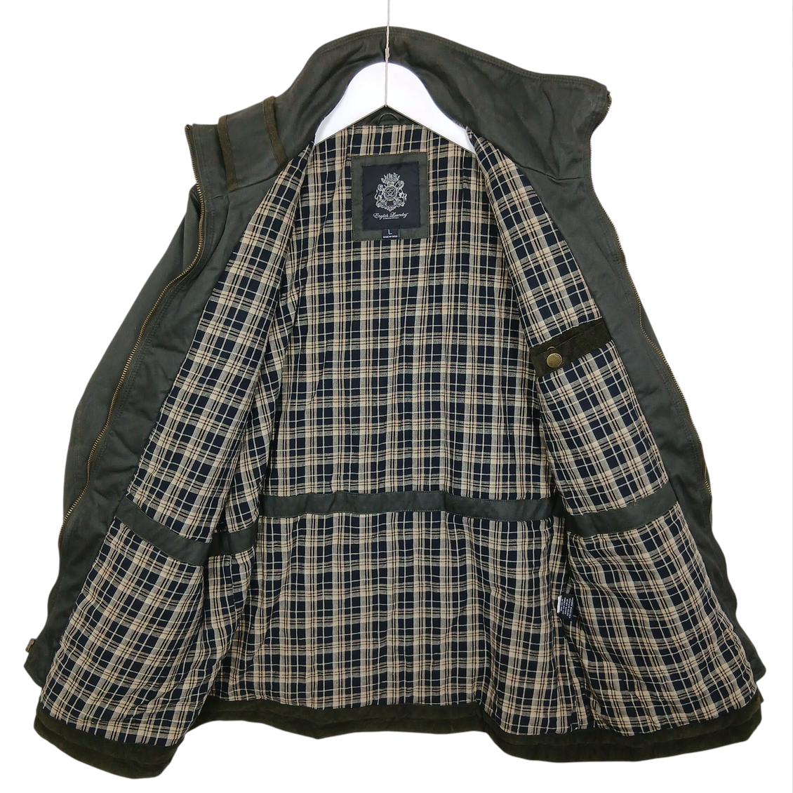 English Laundry Plaid-Lined Field Jacket