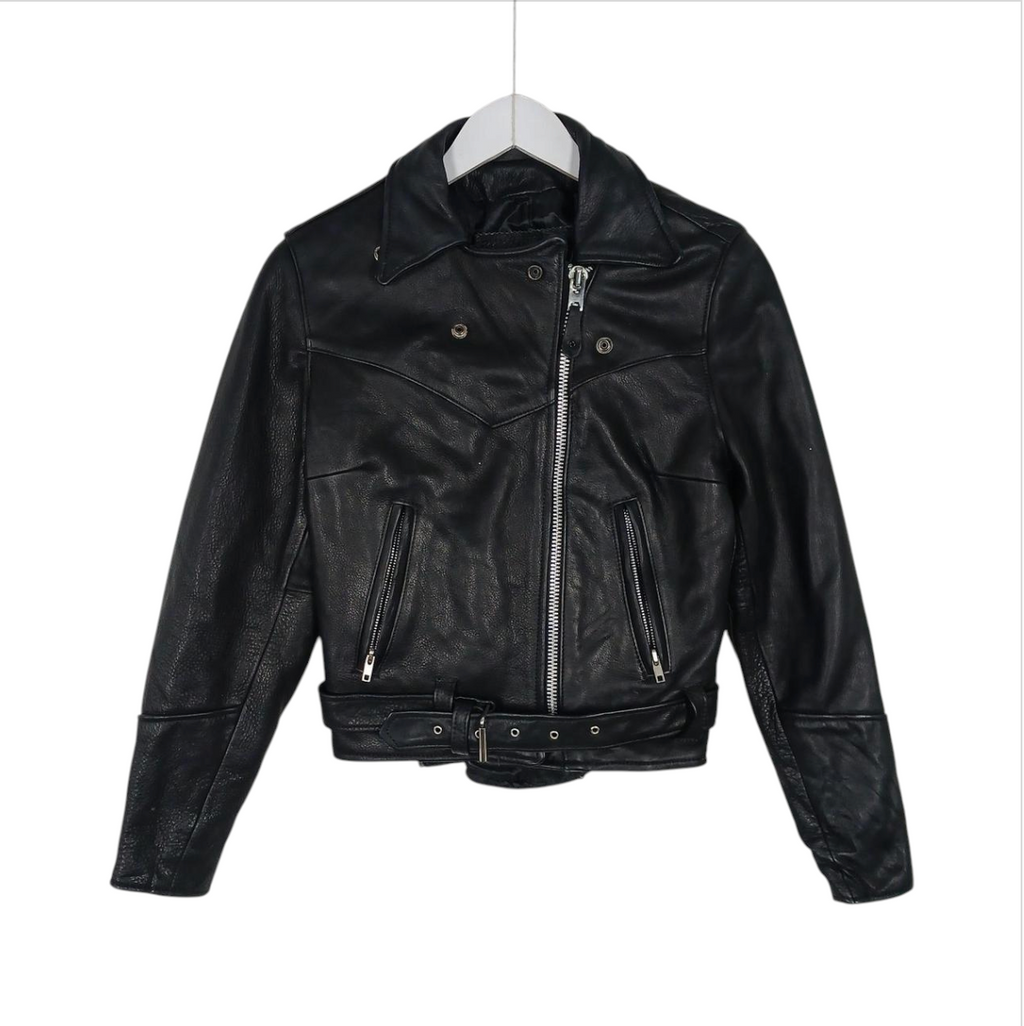 Vintage Just Leather San Jose CAL Leather Biker Jacket