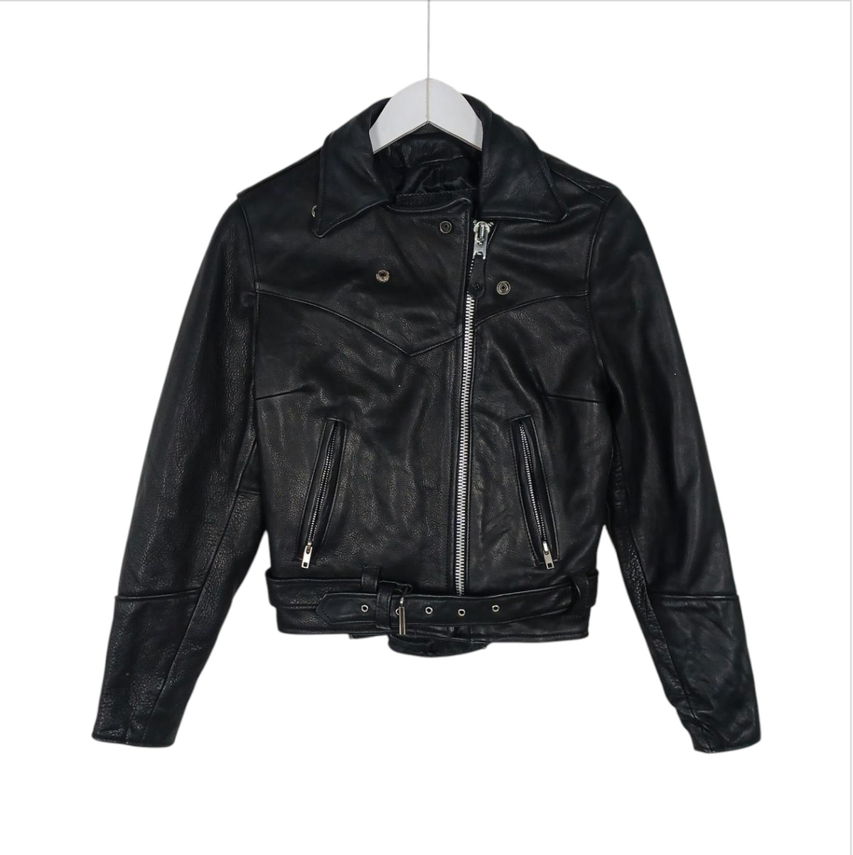 Vintage Just Leather San Jose CAL Leather Biker Jacket