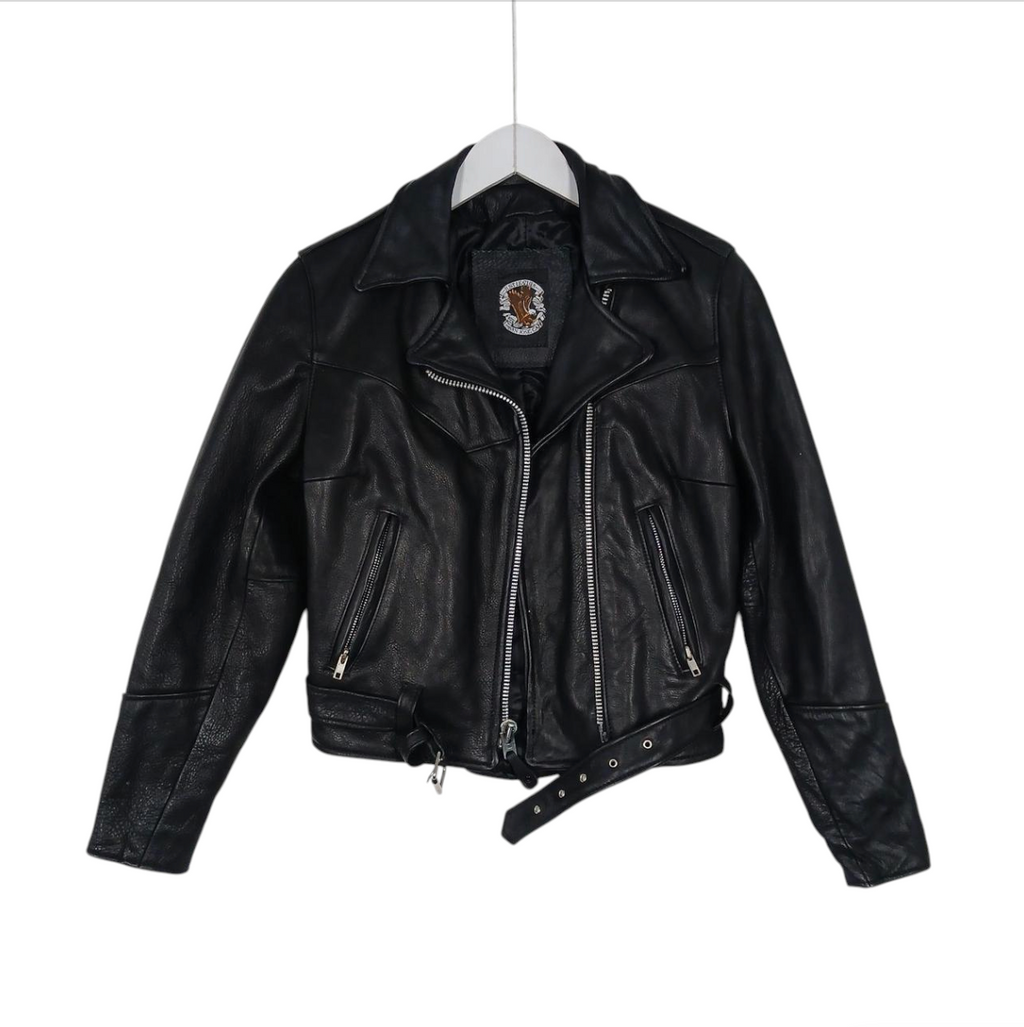 Vintage Just Leather San Jose CAL Leather Biker Jacket