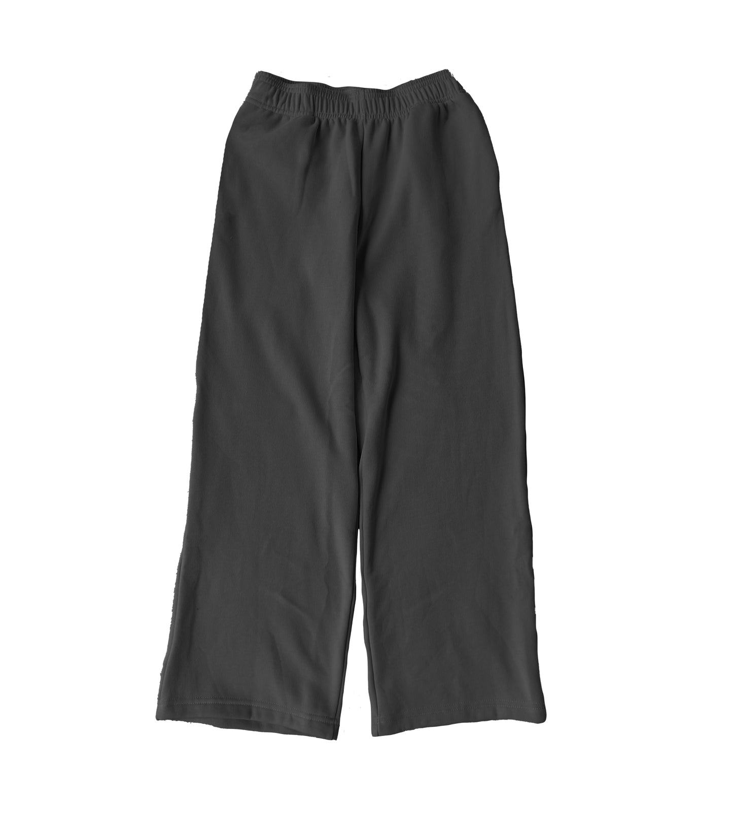 Black Sponge Fleece Wide Leg Sweatpants