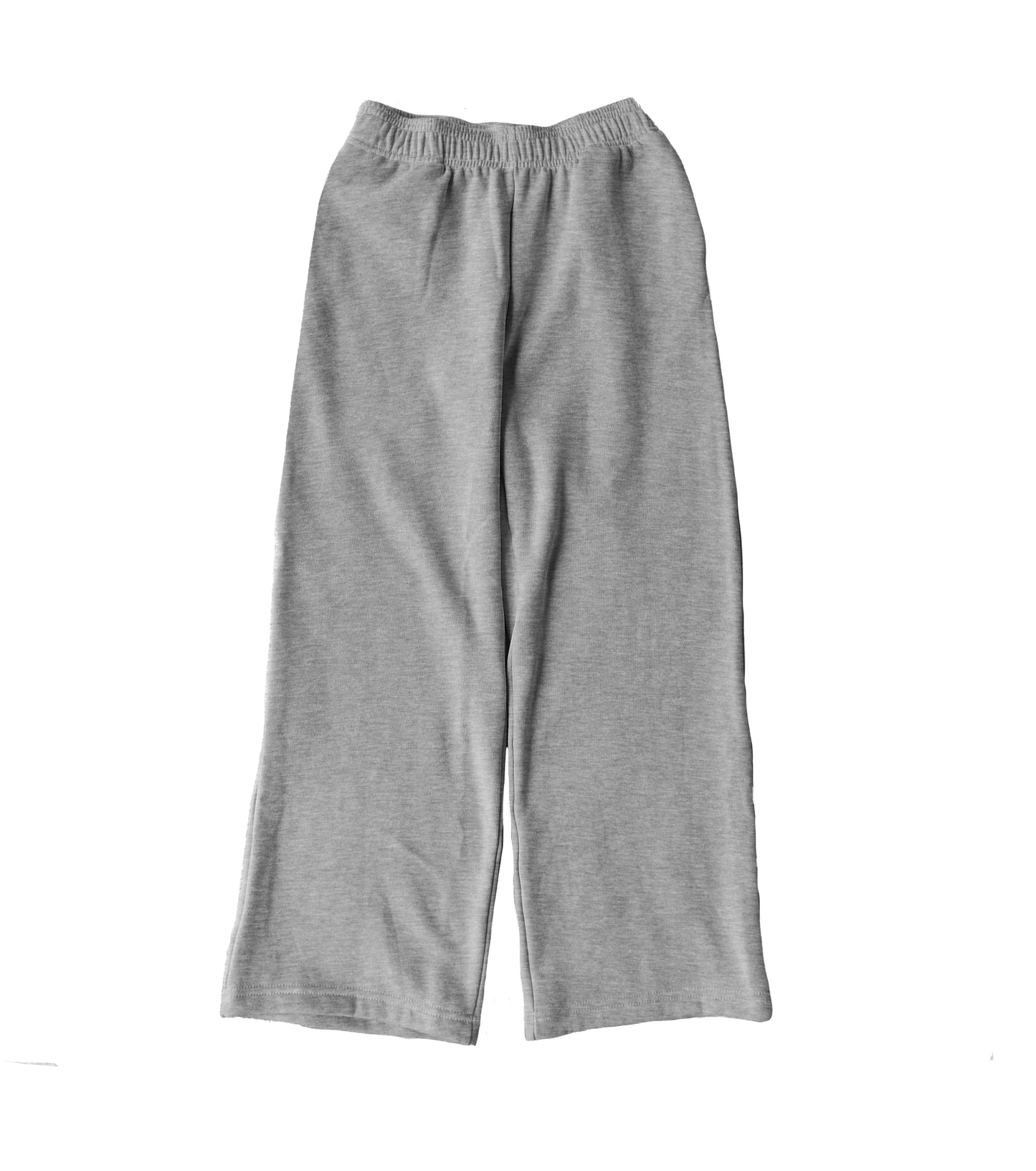 Heather Gray Sponge Fleece Wide Leg Sweatpants